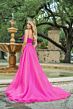 Ava Presley 28581 Organza Overskirt Plunging Neck Dress