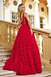Ava Presley 28584 Illusion Corset Ruffle Skirt Dress