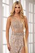 Ava Presley 28589 Side Skirt Illusion Dress