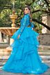 Ava Presley 28595 High Neck Organza Overskirt Romper