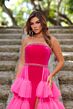 Ava Presley 38334 Beaded Waist High Slit Dress