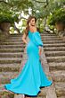 Ava Presley 38352 One-Shoulder Bishop Sleeve Dress