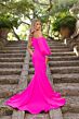 Ava Presley 38352 One-Shoulder Bishop Sleeve Dress