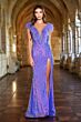 Ava Presley 38892 Cutaway Slit Feather Strap Dress