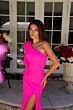 Ava Presley 38908 Asymmetric Neck Ruffle Strap Dress