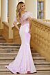 Ava Presley 39205 Feather Strap Basque Waist Dress