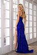 Ava Presley 39209 V-Neck Cutaway Slit Dress
