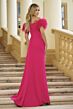 Ava Presley 39268 Feather Sleeve Straight Neck Dress