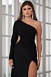 Ava Presley 39273 Ruched Cutout One-Shoulder Dress
