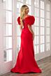 Ava Presley 39279 Feather Sleeve Beaded Bodice Dress