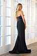 Ava Presley 39281 Plunging Neck Basque Waist Dress