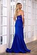 Ava Presley 39281 Plunging Neck Basque Waist Dress
