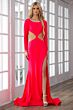 Ava Presley 39308 Cutout Back Long Sleeve Dress