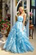 Ava Presley 39555 Ruffle Skirt Strapless Dress