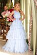 Ava Presley 29131 Ruched Bodice One-Shoulder Dress