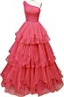 Ava Presley 29131 Ruched Bodice One-Shoulder Dress