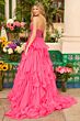 Ava Presley 29133 Strapless Scoop Neck Ruffle Skirt Dress