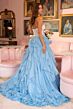 Ava Presley 29133 Strapless Scoop Neck Ruffle Skirt Dress