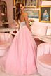 Ava Presley 29226 Illusion Bodice Pearl-Beaded Dress