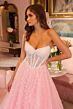 Ava Presley 29226 Illusion Bodice Pearl-Beaded Dress