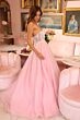 Ava Presley 29226 Illusion Bodice Pearl-Beaded Dress