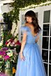 Ava Presley 29233 Feather Strap Tulle Overskirt Dress