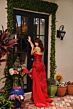 Ava Presley 29240 Side Streamer Plunging Sweetheart Neck Dress