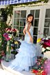 Ava Presley 29254 Asymmetric Neck Ruffle Trumpet Skirt Dress