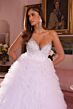 Ava Presley 29528 Ruffle Skirt Beaded Bodice Dress