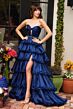 Ava Presley 29543 Front Cutout Tiered Skirt Dress