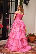 Ava Presley 29544 Cold-Shoulder Organza Ruffle Dress