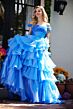 Ava Presley 29544 Cold-Shoulder Organza Ruffle Dress