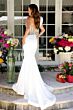 Ava Presley 39558 Ruffle Shoulder Sheer Embellished Bodice Dress