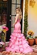 Ava Presley 39566 Ruffle Mermaid Skirt Beaded Neck Dress