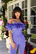 Ava Presley 39574 Off The Shoulder Ruffle Neck Slim-Flare Jumpsuit