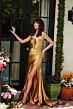Ava Presley 40011 Plunging Neck Illusion Sides Dress