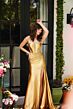 Ava Presley 40011 Plunging Neck Illusion Sides Dress