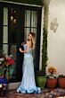 Ava Presley 40012 Front Cutout High Slit Beaded Dress