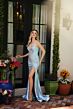 Ava Presley 40012 Front Cutout High Slit Beaded Dress