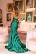 Ava Presley 40015 Plunging Halter Neck Pleated Waist Dress