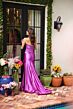Ava Presley 40015 Plunging Halter Neck Pleated Waist Dress