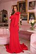 Ava Presley 40023 Shoulder Bow Asymmetric Neck Dress