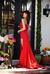 Ava Presley 40025 Side Slit Strapless Ruffle Neck Dress