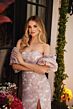 Ava Presley 40033 Removable Sleeve Strapless Brocade Dress