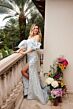 Ava Presley 40033 Removable Sleeve Strapless Brocade Dress