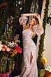 Ava Presley 40033 Removable Sleeve Strapless Brocade Dress
