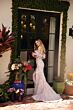 Ava Presley 40033 Removable Sleeve Strapless Brocade Dress