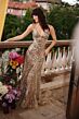 Ava Presley 40042 Spaghetti Strap Cutout Back Embellished Dress