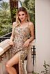 Ava Presley 40043 Scoop Neck Lace-Up Back Embellished Dress