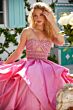 Ava Presley 40054 Beaded Bodice Flounce Skirt Strappy Dress